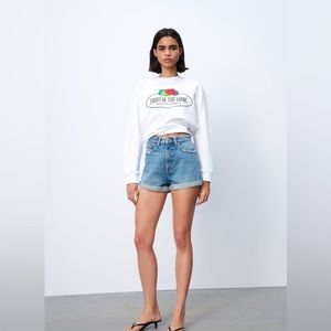 Zara Mom Fit Roller Shorts